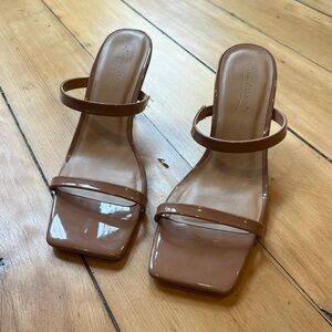 Anne Michelle two-strapped heeled sandals
